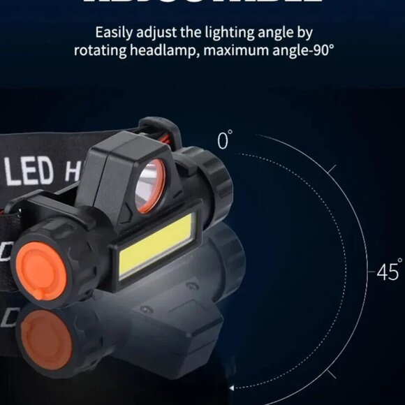 Rechargeable LED Headlamp, Waterproof Flashlight with Magnetic Lightweight, - Picture 9 of 9